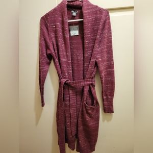 NWT Eddie Bauer tie waist sweater